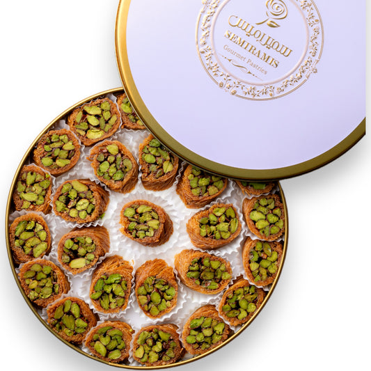 Arabic Sweets Semiramis Pistachio Mabroomeh slices 500g - Memas Dessert