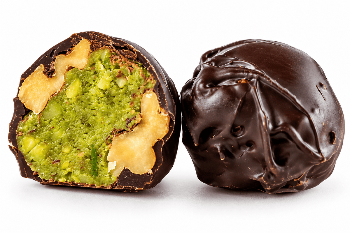 Chocolate with Walnuts and Pistachios - Memas Dessert