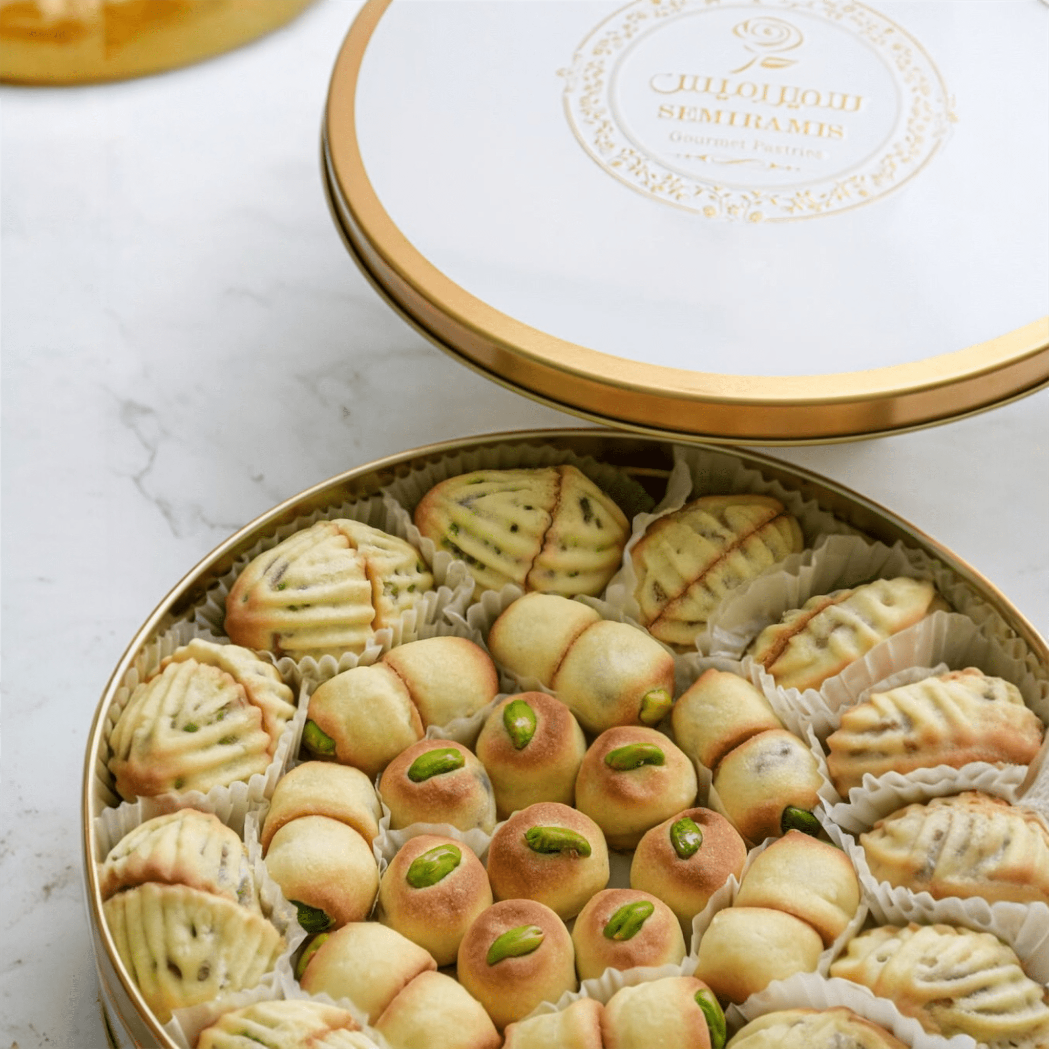 Semiramis Combination Cookies — Dates, Pistachio & Walnut 900g - Memas Dessert