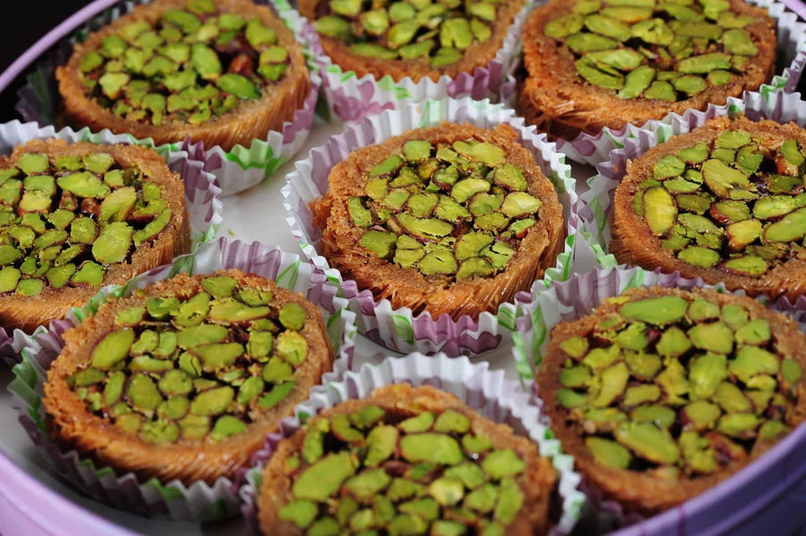 Arabic Sweets Semiramis Pistachio Mabroomeh slices 500g.