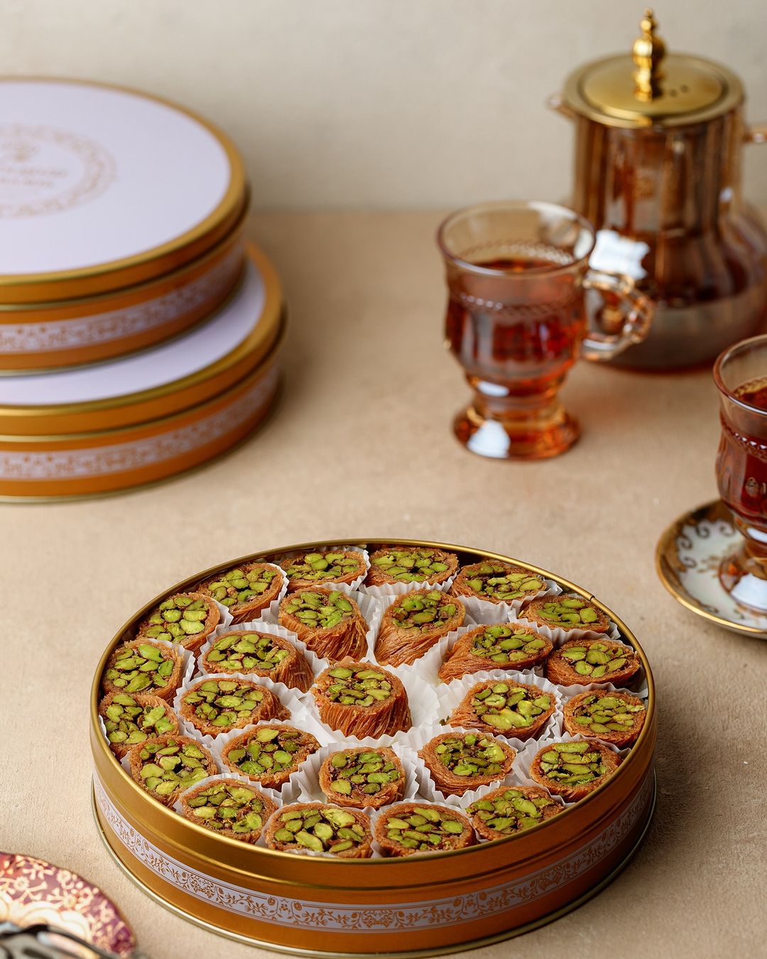 Arabic Sweets Semiramis Pistachio Mabroomeh slices 500g