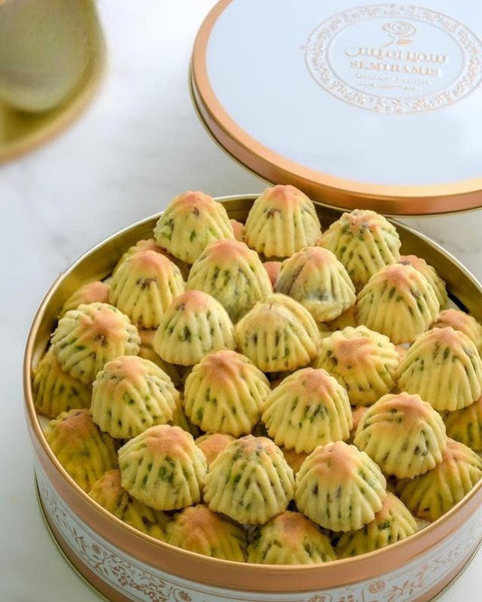 Arabic Sweet Semiramis Filled Pistachio Cookies (Ma'amoul) 1000g - Memas Dessert